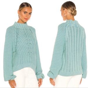 NWT Free People Sweetheart Sweater in ocean pearl. Women size small.